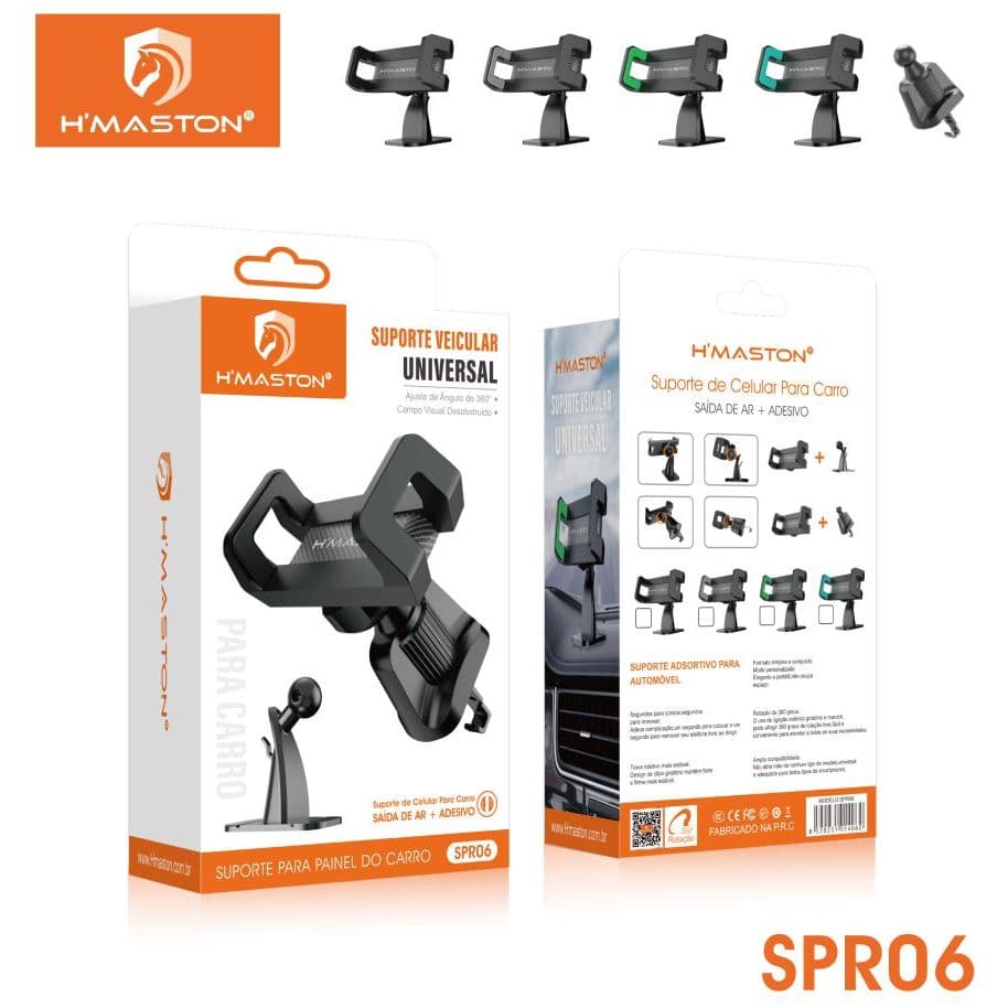 Suporte Veicular H'maston Spr06 Para Celulares Carro