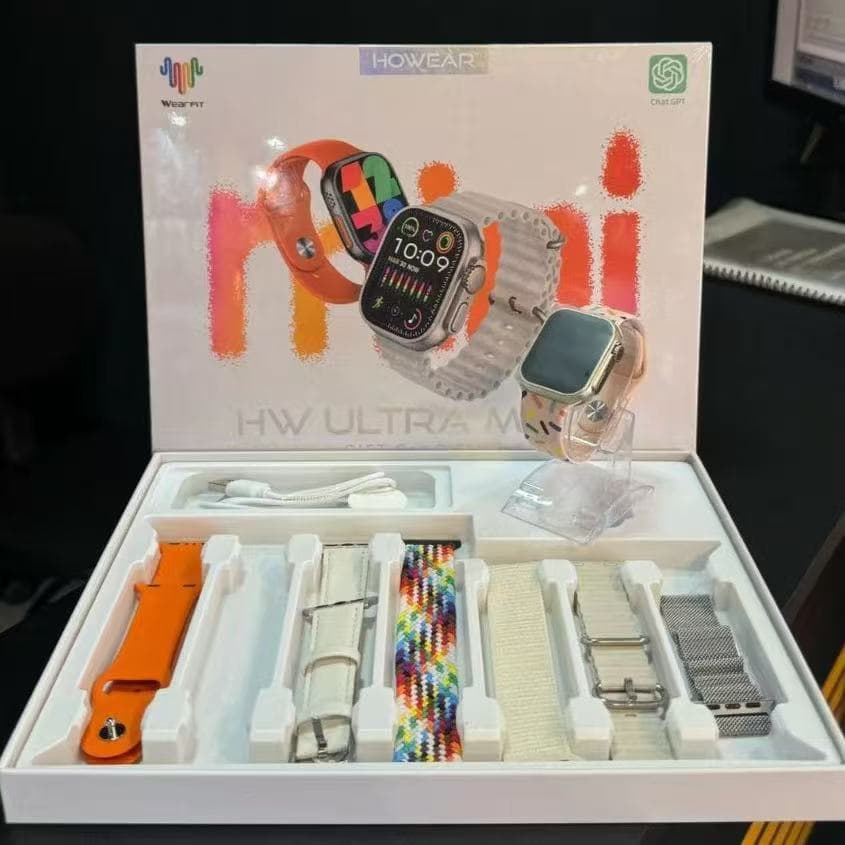 Relógio Smartwatch HW ULTRA MINI 2 Com 7 Pulseiras 41 mm Lançamento  GPS Compatível Com IOS