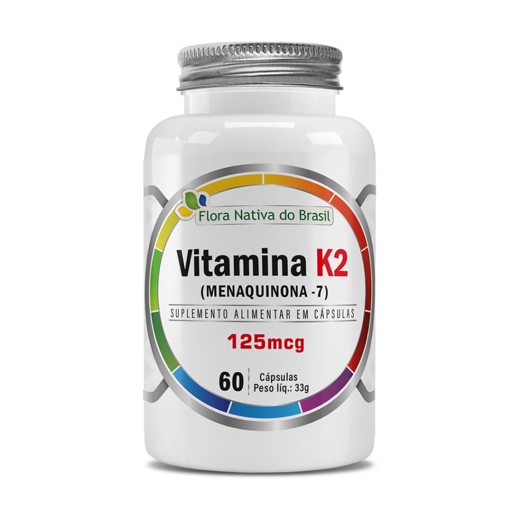 Suplemento Alimentar Vitamina K2 (menaquinona-7) (60 cápsulas) - Flora Nativa
