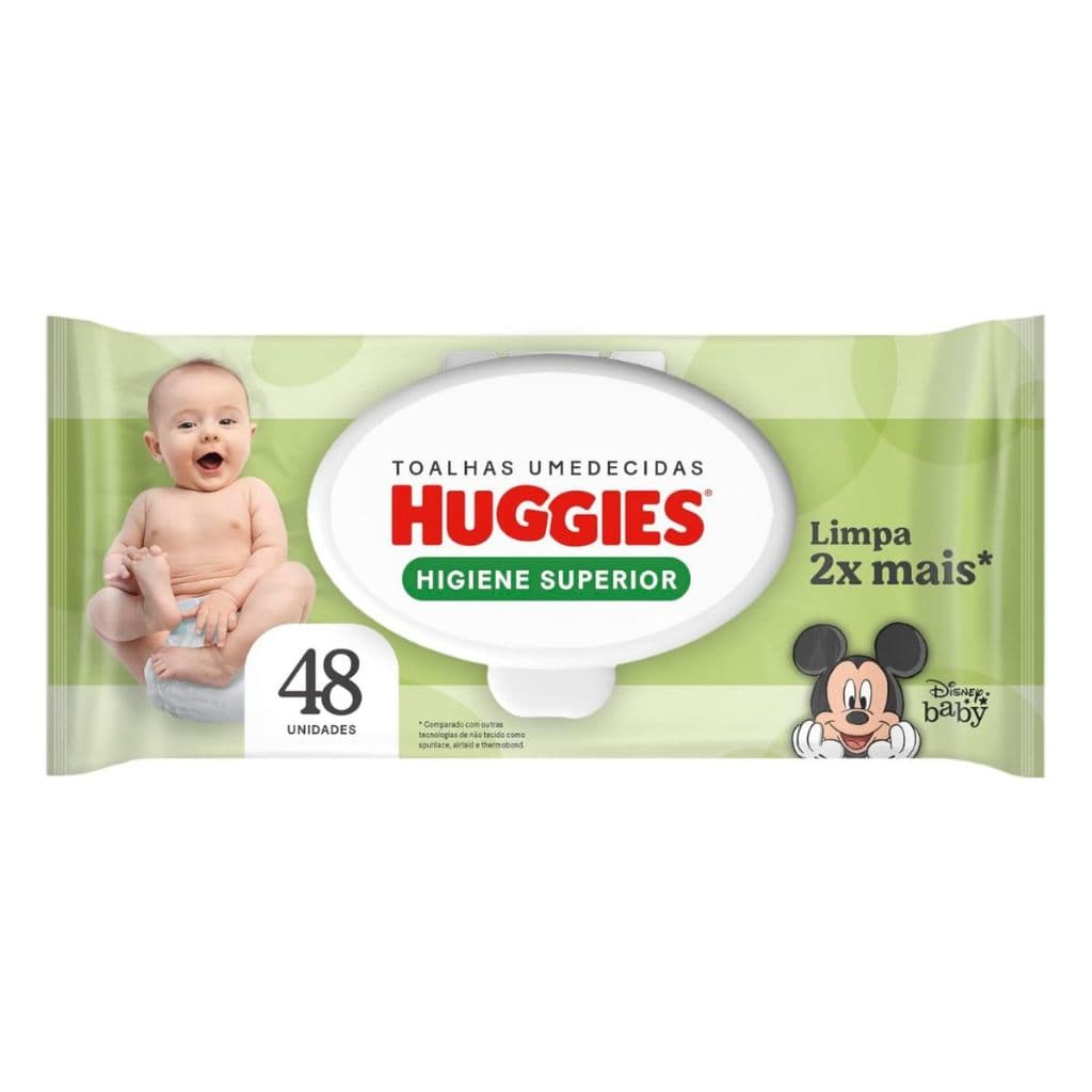Lenço Umedecido Huggies Baby Higiene Superior 48 Lenços