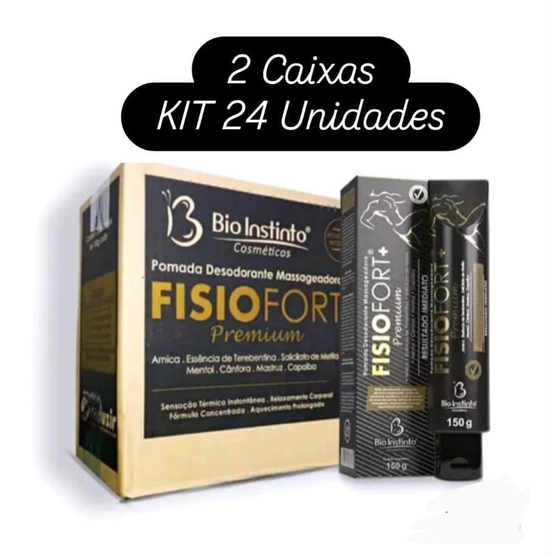 Kit 24 Uni Pomada Fisiofort + Premium 150g - Bio Instinto