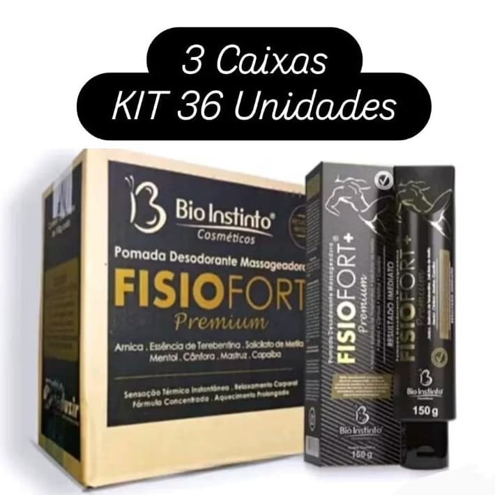 Kit 36 Uni Pomadas Fisiofort + Premium 150g - Bio Instinto