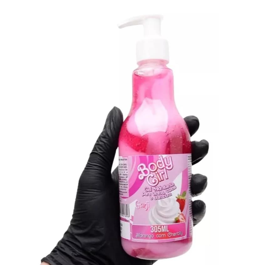 Body Girl Gel Hidratante Corporal Beijavel Sabor Morango Com Chantilly Para Virilha Bumbum E Corpo Hidrantante Corporal