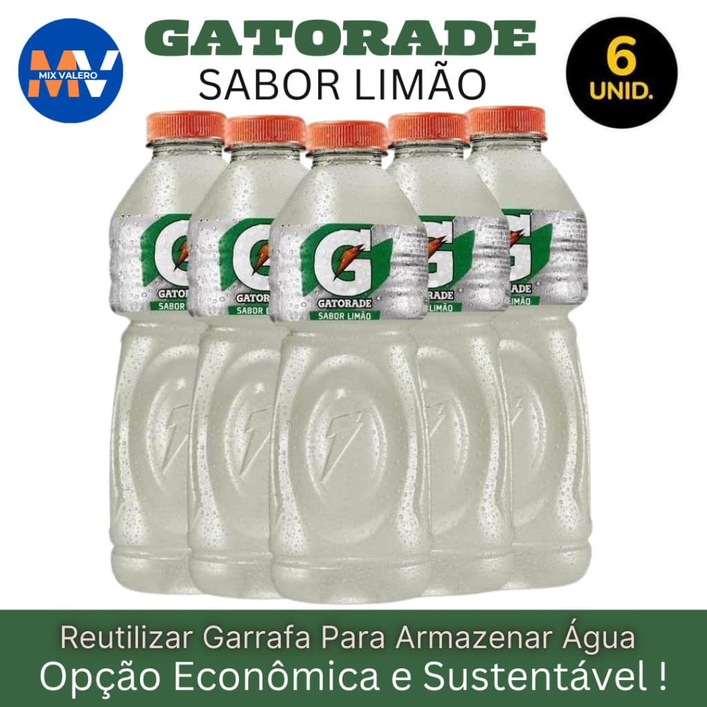 Gatorade Sabor Limão 500ml - Fardo 6un Energize-se Com Promoção