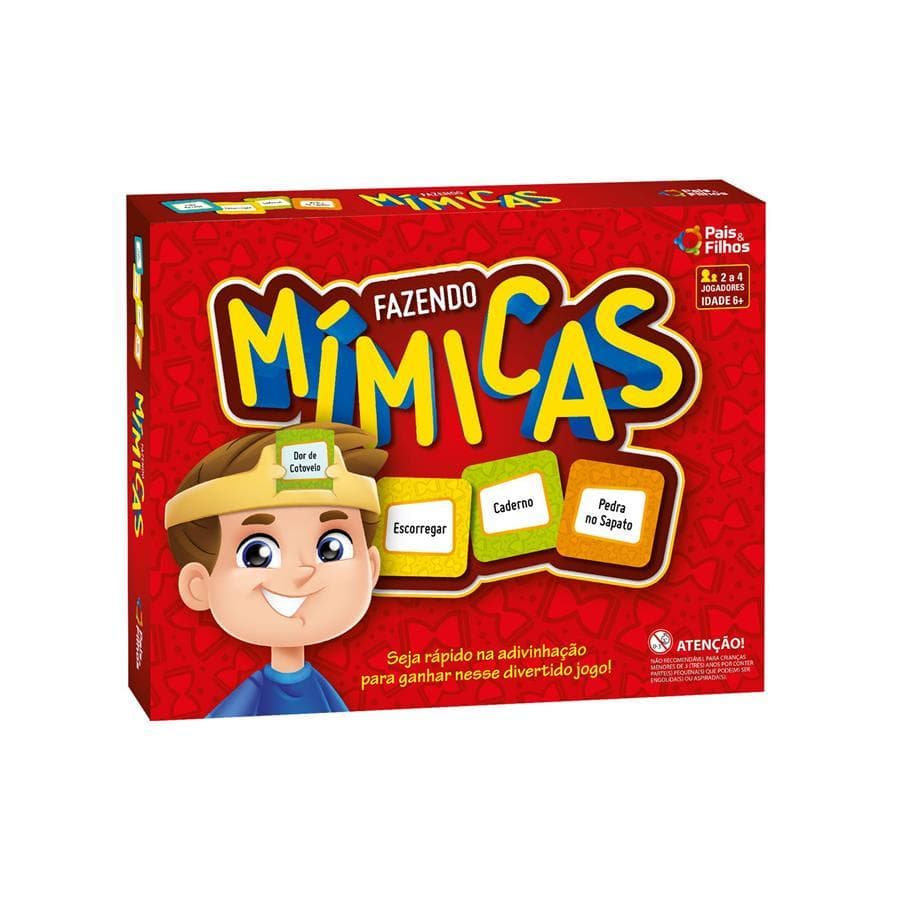 Jogo de Adivinhação Fazendo Mímicas Tabuleiro Cartas Brincadeira Diversão Presente Família Educativo