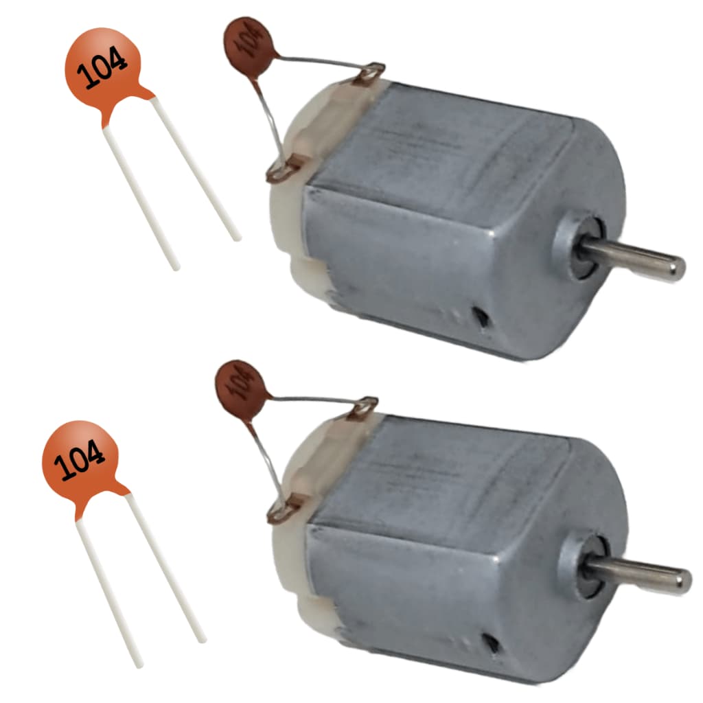 Kit 2 Motor Com Capacitor para Carrinho RC 4X4 4WD Controle Remoto  Polibrinq Polimotors Monster Truck Brinquedo Corrida