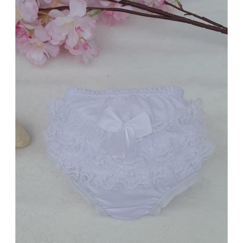 Calcinha Tapa Fraldas 3 camadas de renda Bunda Rica Rendada  Menina Infantil