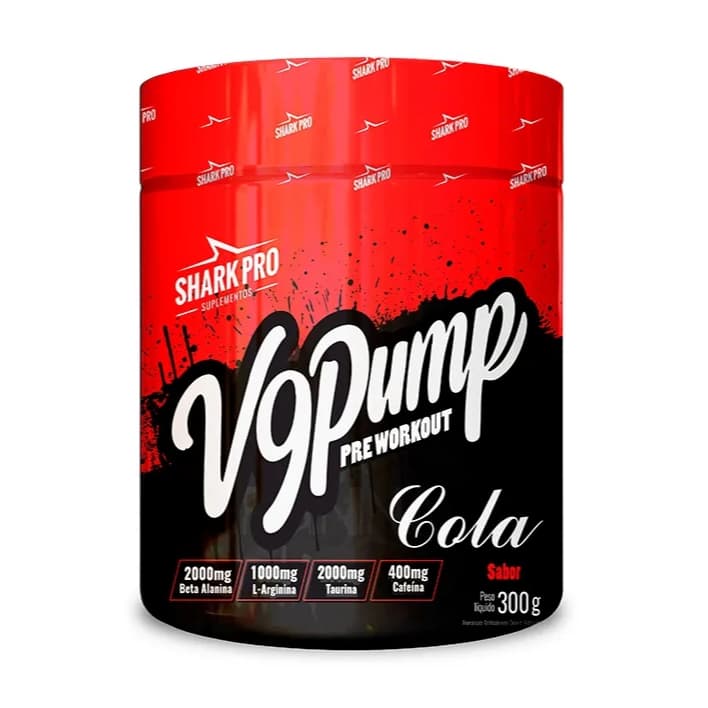 Pré Treino V9 Pump Pre Workout 300G Shark Pro