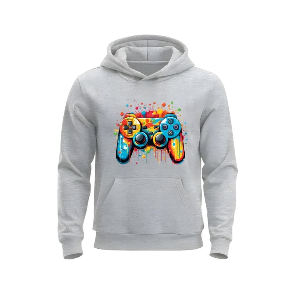 Blusa Moletom Jogo Controle Vídeo Game Canguru Com Bolso e Capuz Infantil e Adulto