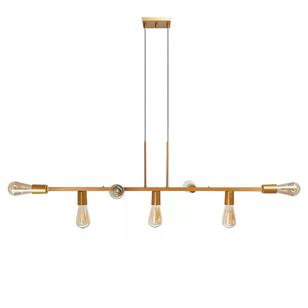 Lustre Luminária de Teto Jabuticaba Ciciliano 7 Lâmpadas p/sala de jantar, área Gourmet Cor DOURADO