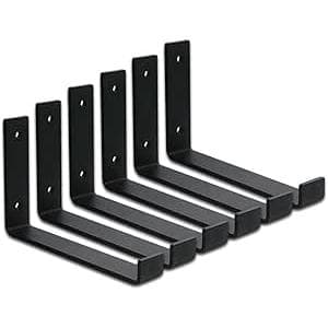 Kit 6 Suportes Mão Francesa Invertida Reforçada –  Vários Tamanhos, Até 10kg, Prateleira Parede, Multiuso