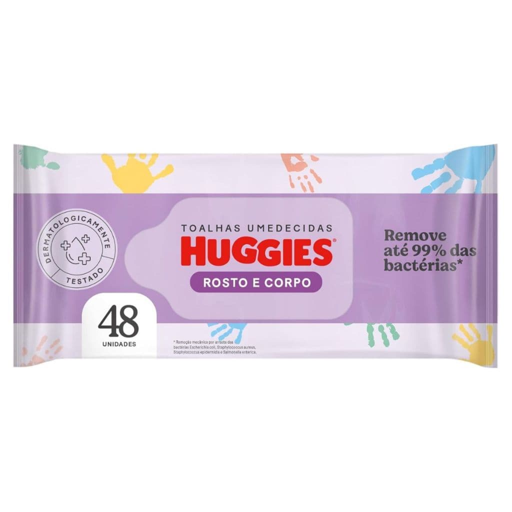 Lenço Umedecido Huggies Infantil Rosto E Corpo 48 Lenços