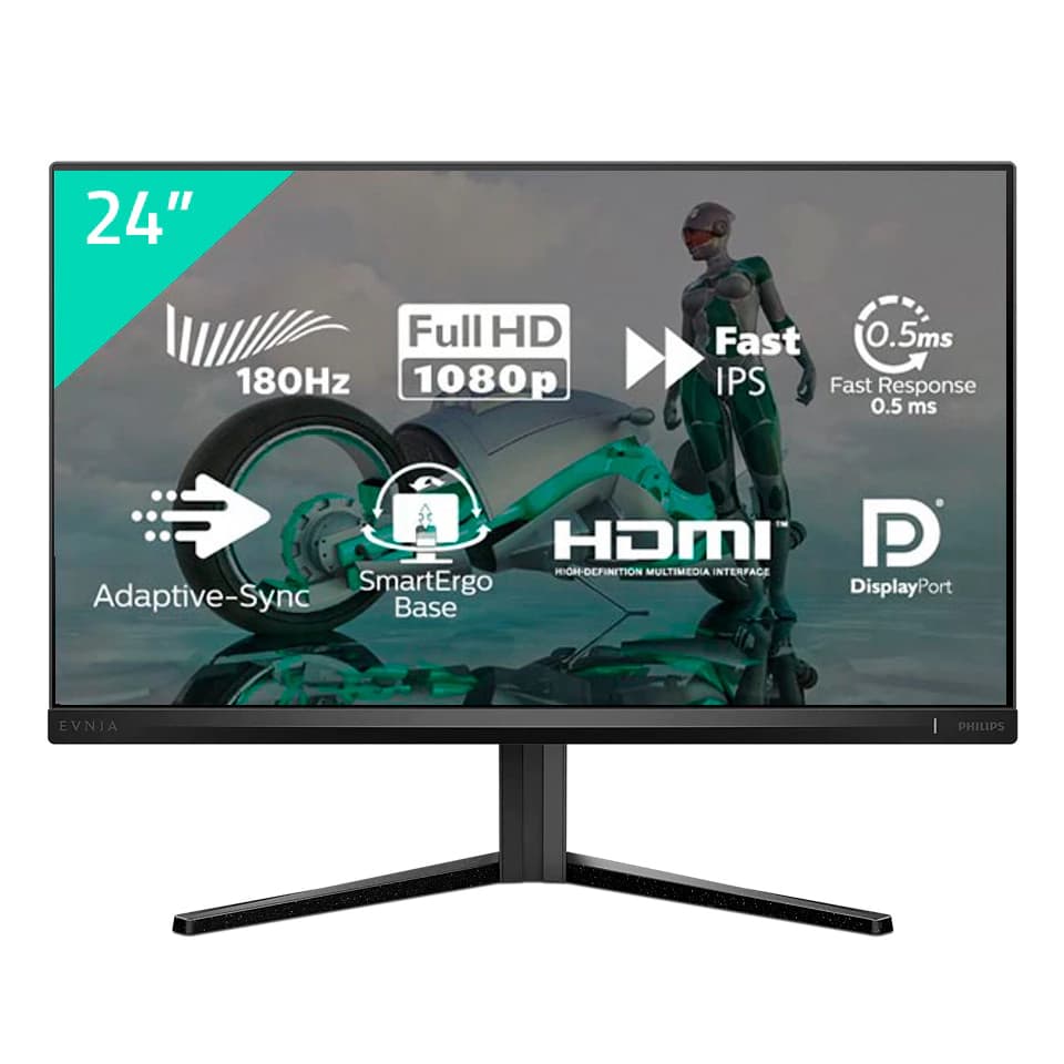 Monitor Gamer Philips 24" EVNIA Full HD 180Hz 0,5ms IPS 24M2N3200L Bivolt