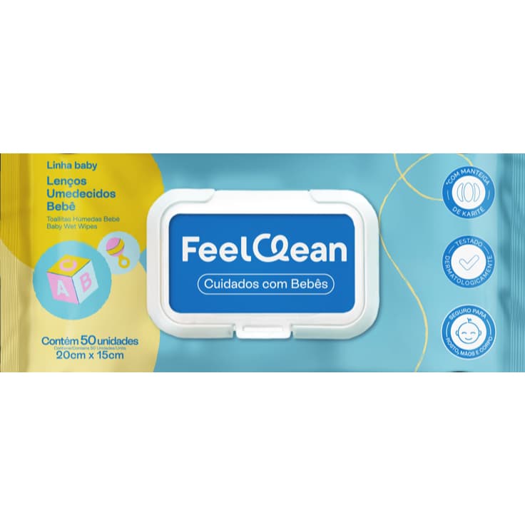 Lenço Umedecido Baby 50/100 Unidades FeeClean
