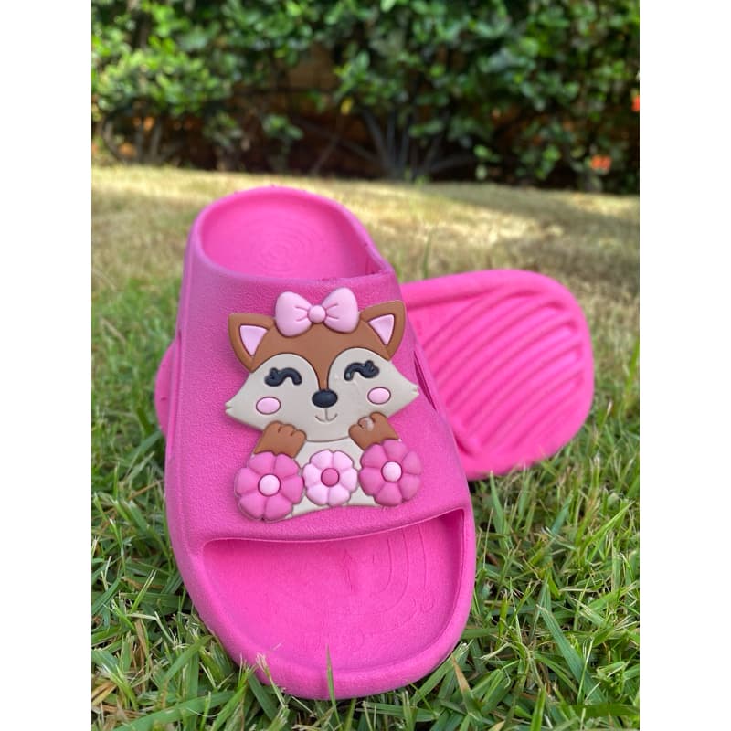 Cinhelo Nuvem Infantil Feminino Menina Slide Raposa Leve Macia e Confortável | B&T Calçados Infantis