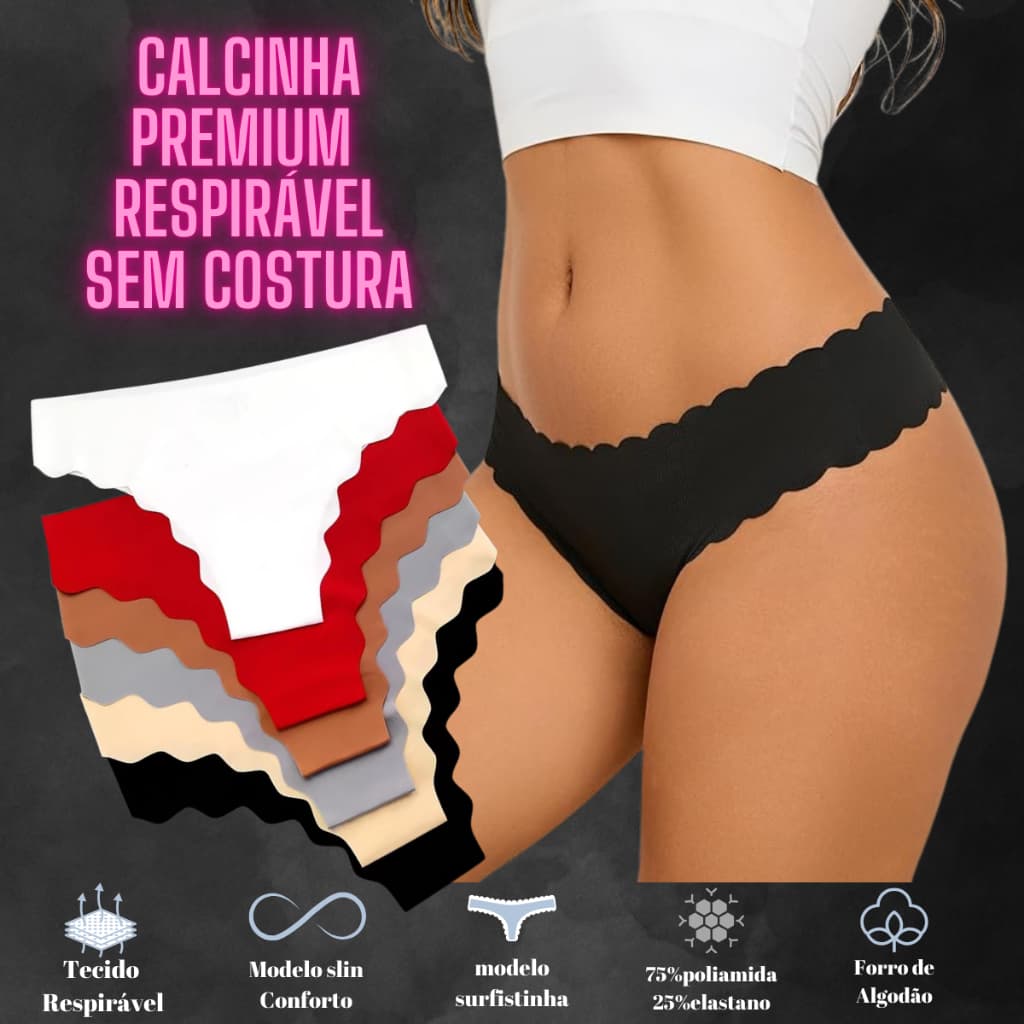 kit calcinhas tanga corte laser tecido respirável não marca na roupa.vestido.calça L  UN.2.3.5.10