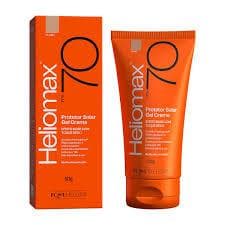 Heliomax protetor solar gel creme toque seco FPS70 Cor Clara