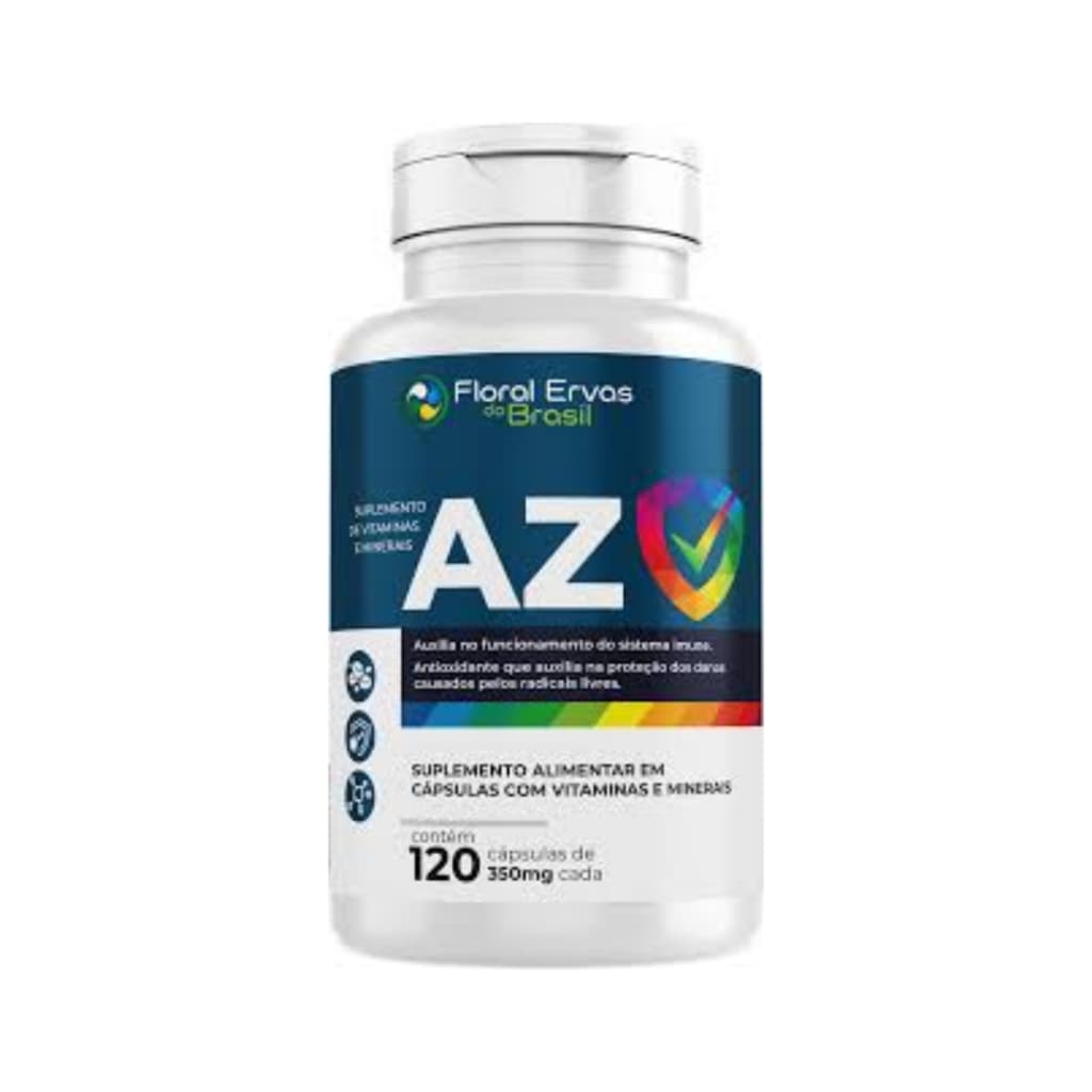 Multivitamínico Polivitamíco A-Z Vitaminas e Minerais 500mg 120 Cápsulas - Floral Ervas