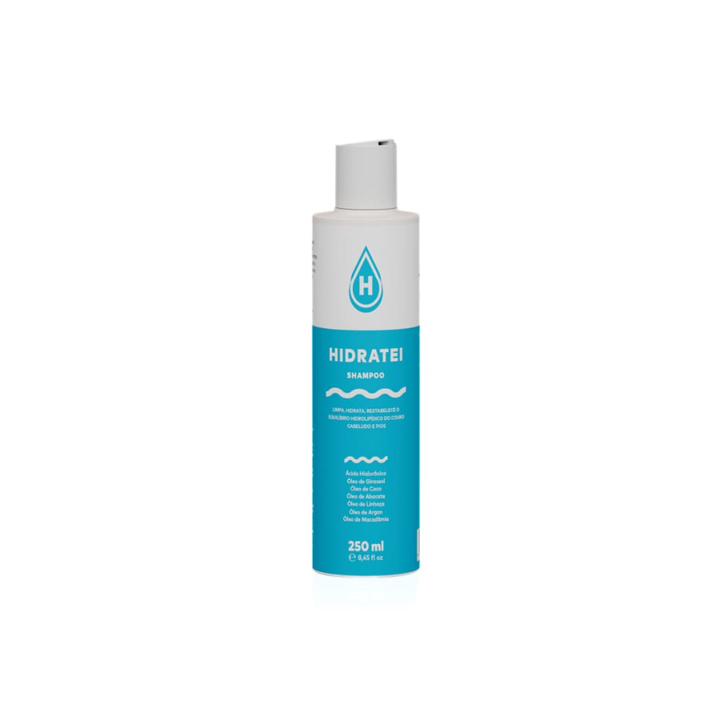 Shampoo Hidratante Hidratei 250ml Cabelos Ressecados e Secos Hidratação Profunda Controle Frizz
