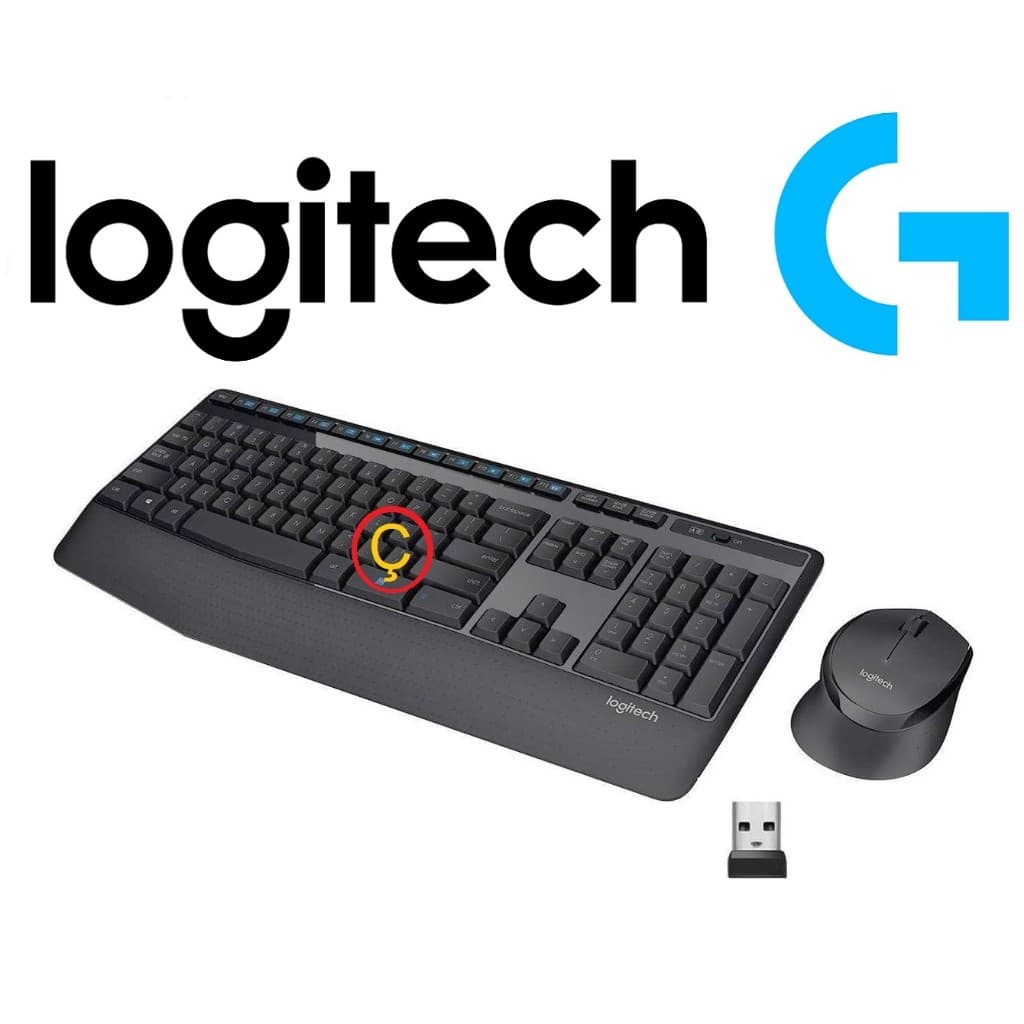 Teclado E Mouse Sem Fio Mk345 Português Brasil Com Ç Abnt2 Resistente Acende Caps Lock