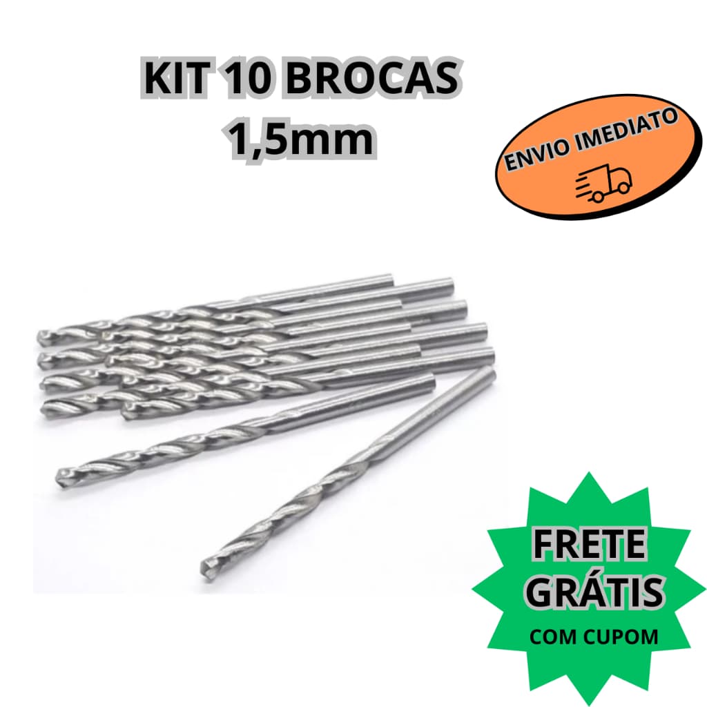Brocas de Aço Rápido De 1.5 mm Para Metal Para Madeira Para Furadeira Parafusadeira Oferta