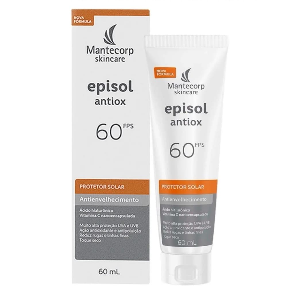Protetor Solar Facial Anti-Envelhecimento Episol Antiox FPS60 - 60 gramas