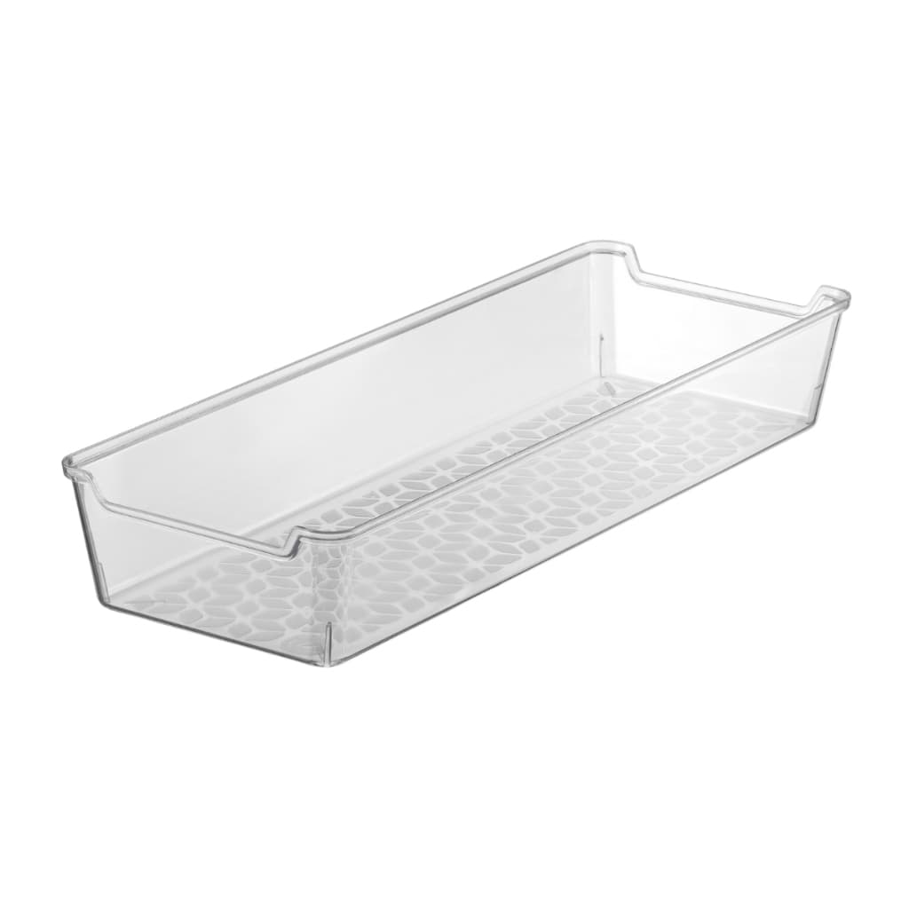 Organizador Multiuso Acrílico 12,5x34,5cm Cozinha Armário Escritório Gaveta Geladeira UZ386 Incolor