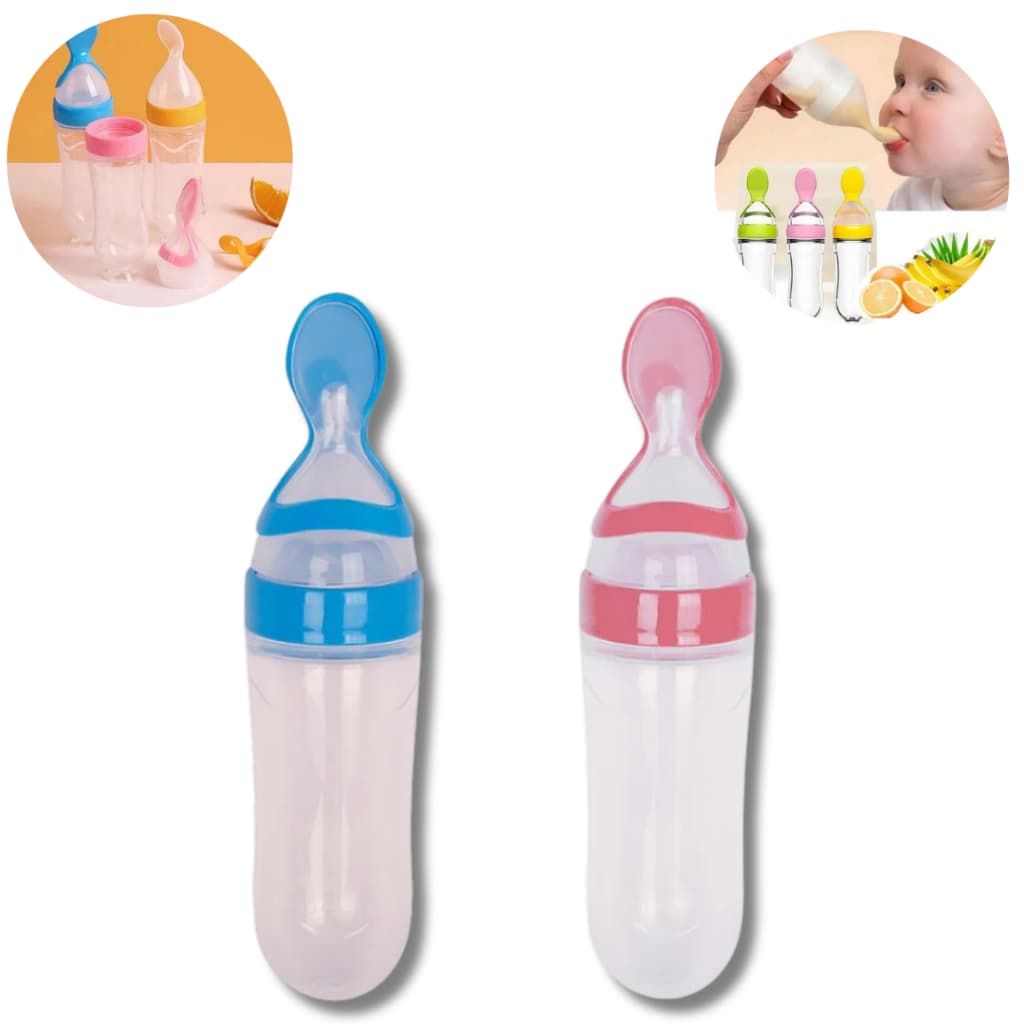 Colher Dosadora Silicone 90ml Mamadeira Leite Papinha bebê comida alimentação