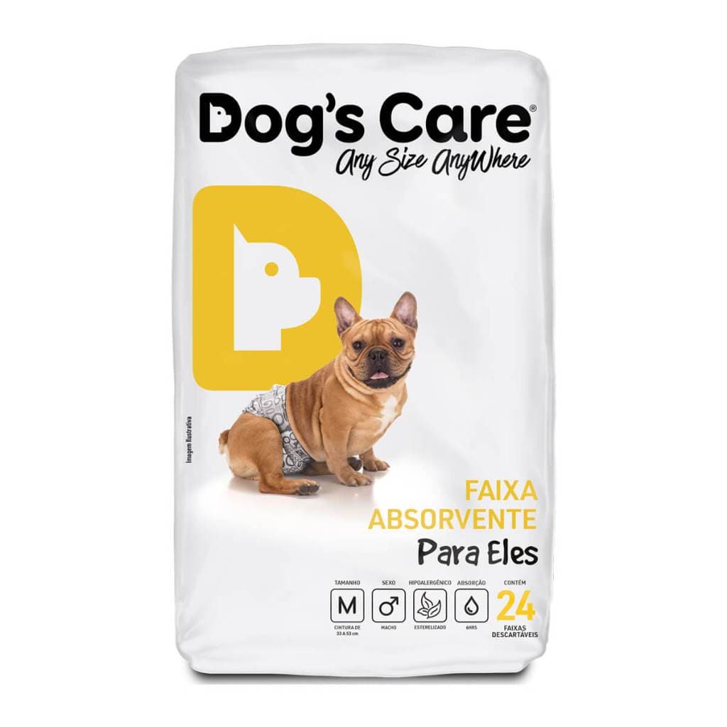 Fralda Descartável Higiênica P/ Cães Macho Dogs Care M 24 Un