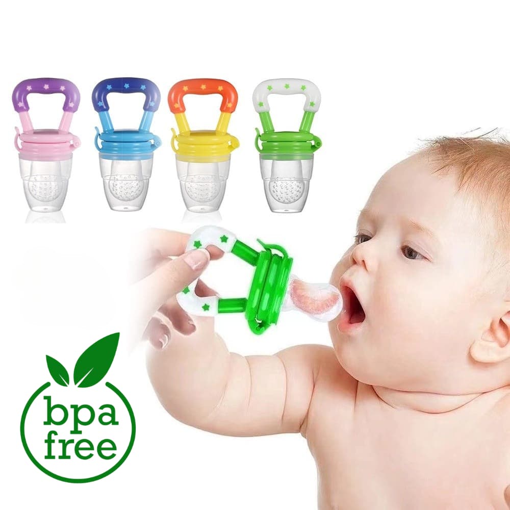 Chupeta Alimentadora de Bebês Porta Frutas e Alimentos | Essencial na Introdução Alimentar | Mordedor de Alívio Dentição