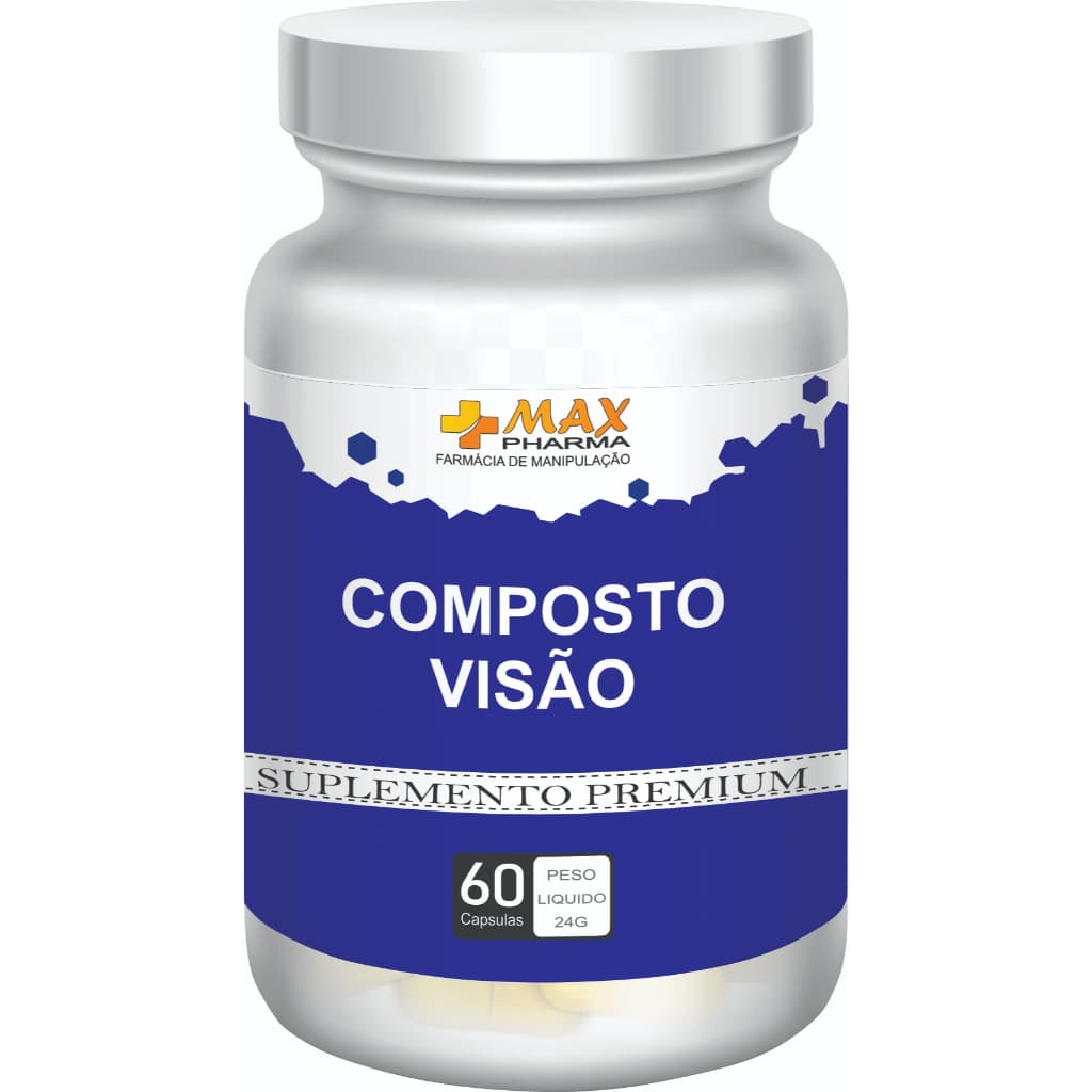 Composto Visão Luteína, Zeaxantina, Vitamina C, Vitamina E, Cobre, e Zinco, 60 cápsulas