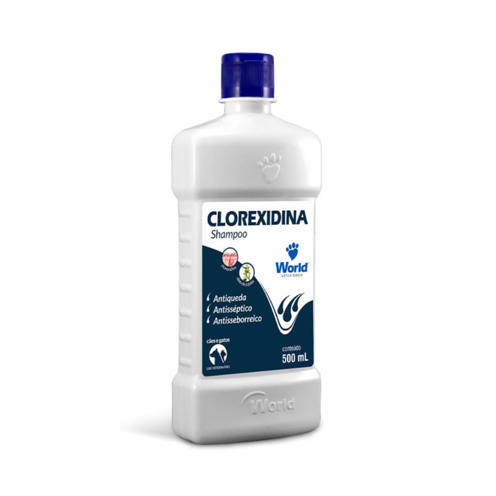 Shampoo Clorexidina 500ml Para Cães e Gatos