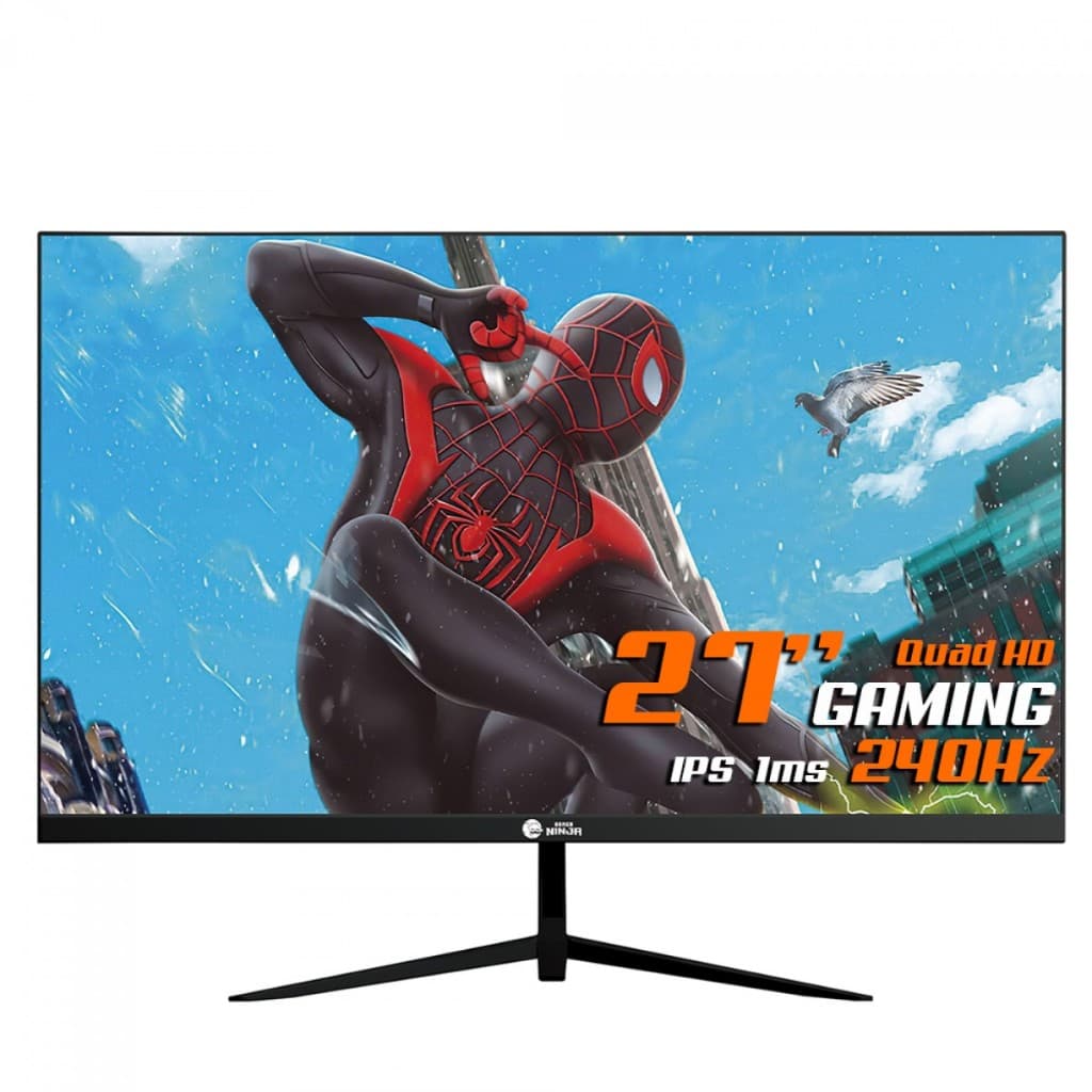 Monitor Gamer Ninja Tenseigan 27 Pol Quad HD IPS 1ms 240Hz FreeSync HDR HDMIDP Black MGN-009-27B