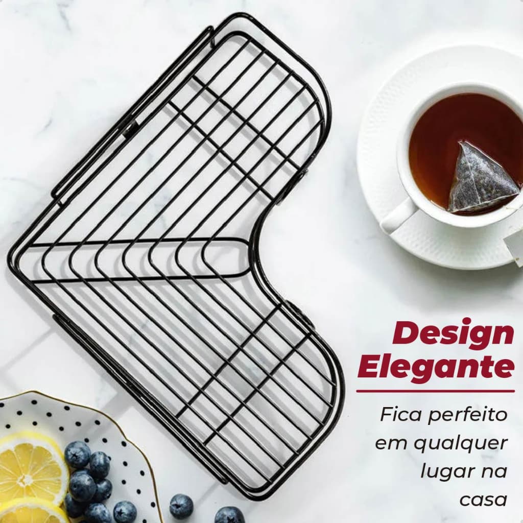 Porta Shampo Edicasa Sabonete Suporte De Canto Parede Banheiro Prateleira Nicho Multifuncional Sem Furar Parede 26*26