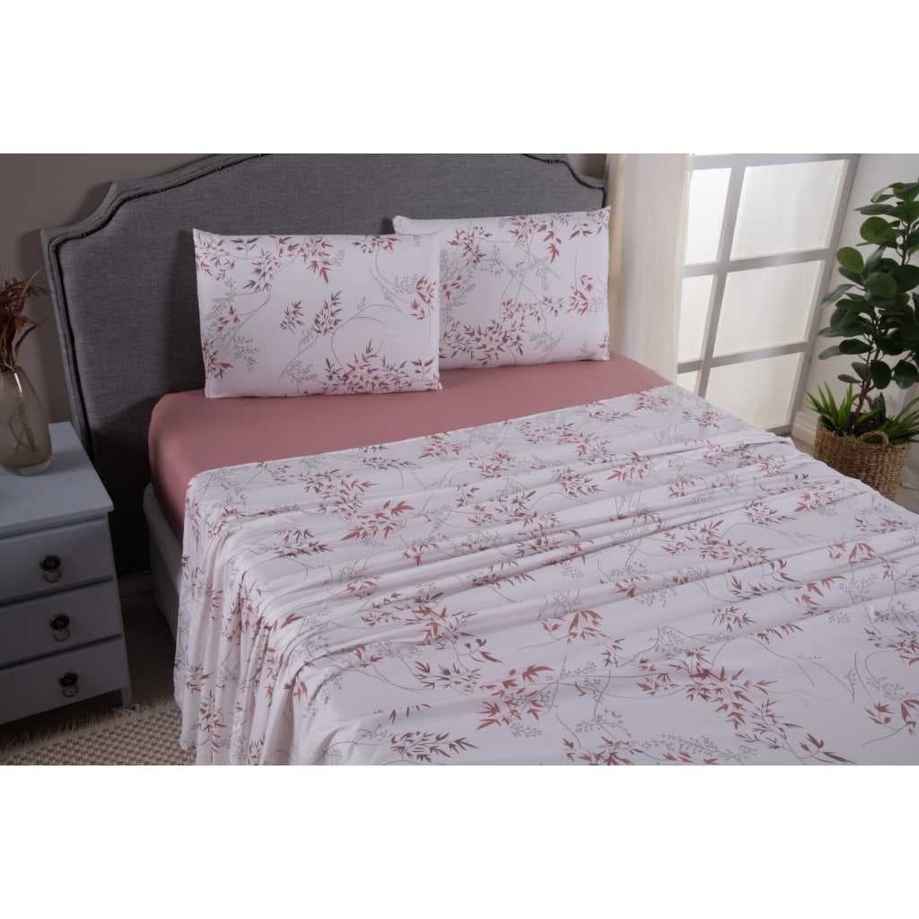 Kit Jogo de Lençol Cama Casal Queen 04 Peças 400 Fios Estampados Promoção Lençol Dia a Dia