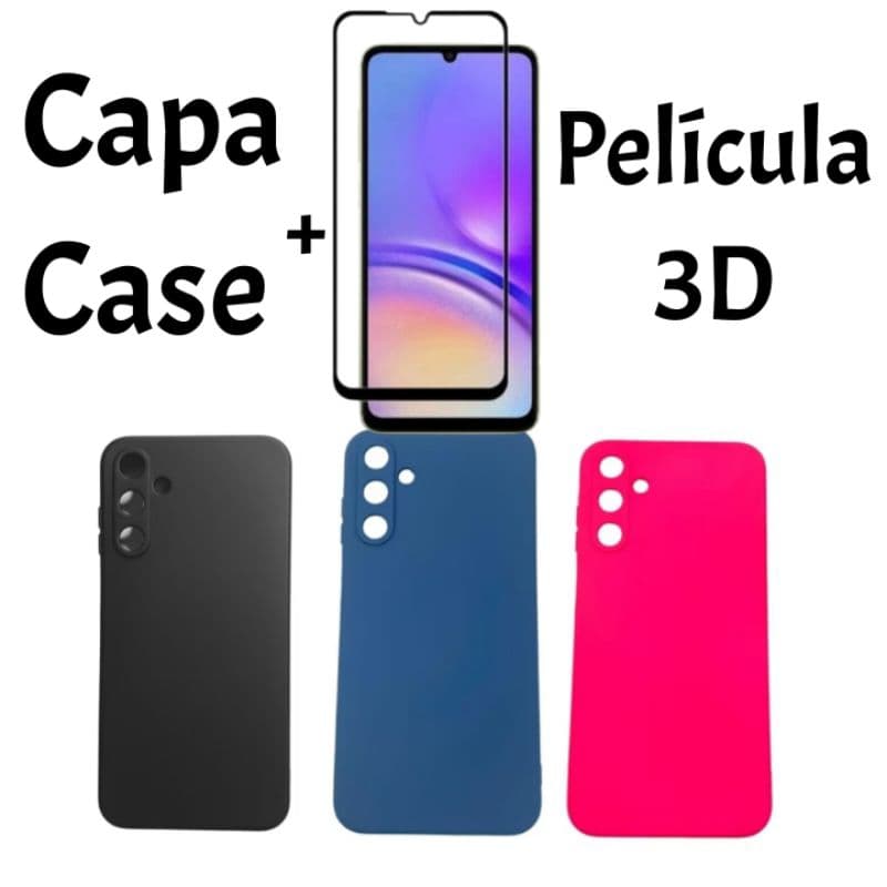 Capa Case + Película 3D para Samsung A15 e Samsung A16