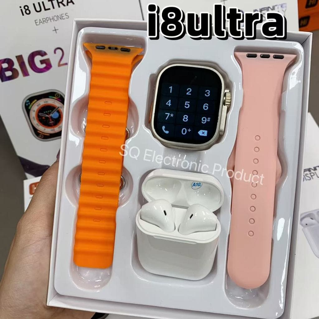 Smartwatch I8 Ultra Max 2 em 1 c/ Fone Bluetooth - Relógio Inteligente IWO 16