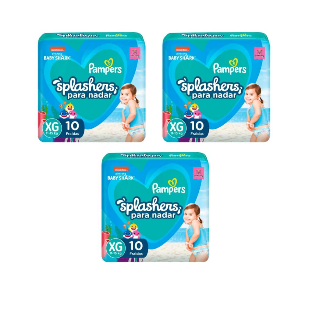 FRALDA PAMPERS SPLASHERS XG C/10 UNIDADES PARA PRAIA E PISCINA
