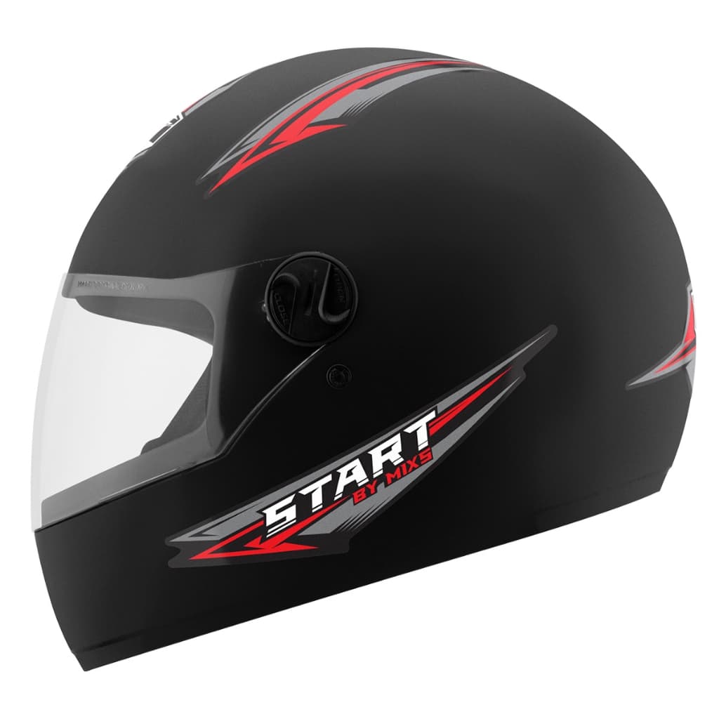 Capacete Moto Fechado Mixs Start Masculino Feminino Integral Com Viseira Cristal