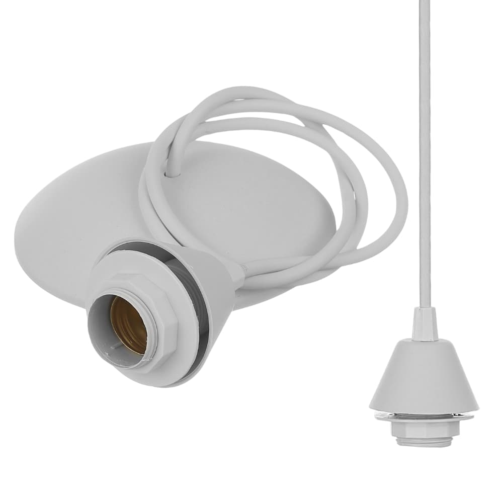 Luminária Pendente Sem Cúpula para Quarto Sala Cozinha com Soquete Rosca Longa E27 para 1 Lâmpada Bivolt Completo