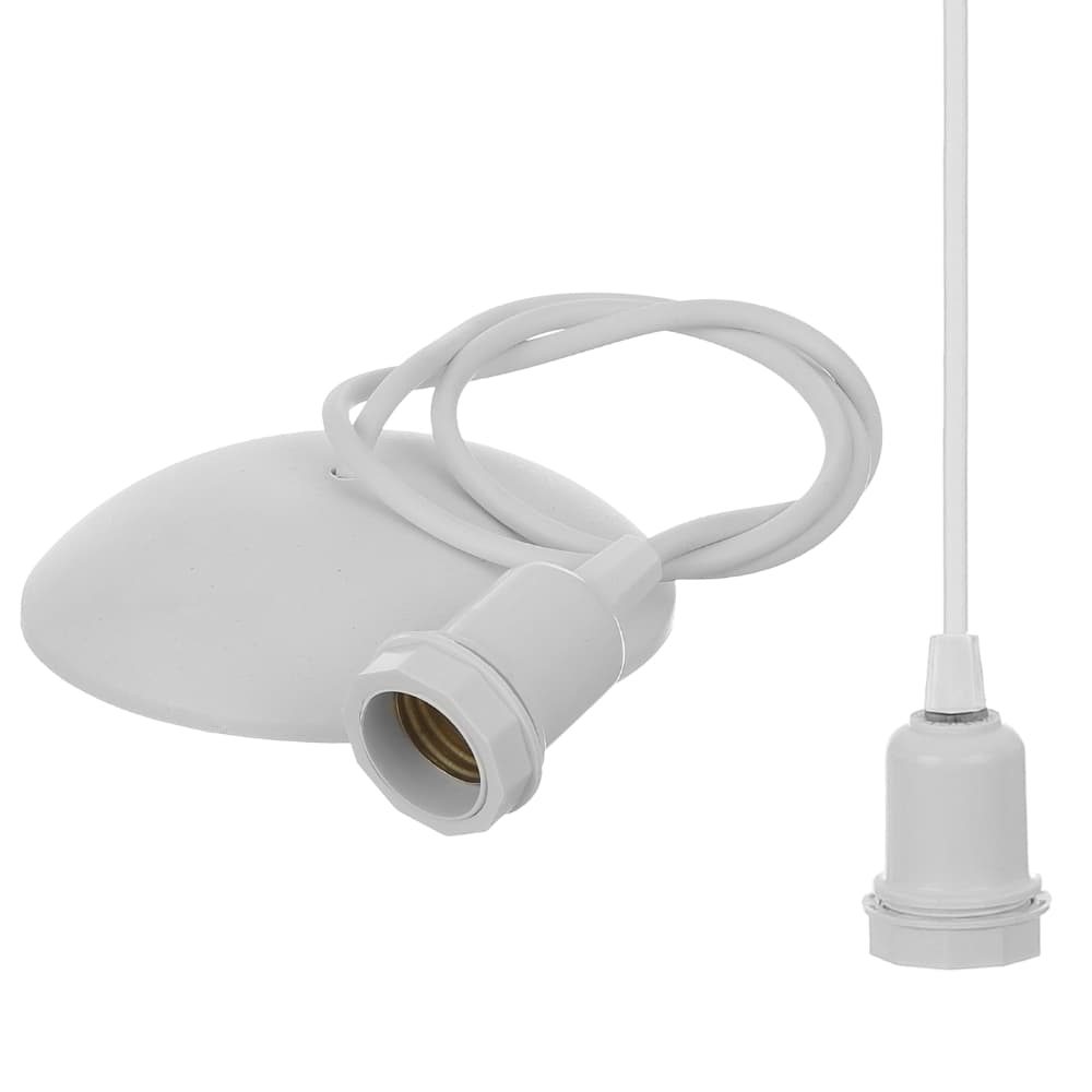 Luminária Pendente Decorativo com Soquete Coluna E27 de Acoplar Cúpula para 1 Lâmpada Bivolt Completo