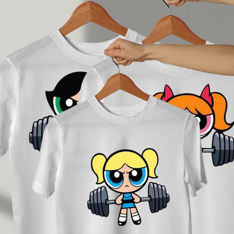 kit 3 camisetas feminina de treino academia musculação meme maromba eu treino fofo Docinho Lindinha Florzinha