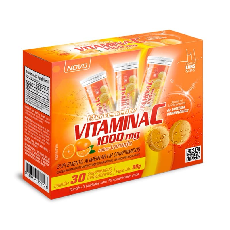 Vitamina C Efervescente Com 30 Comprimidos