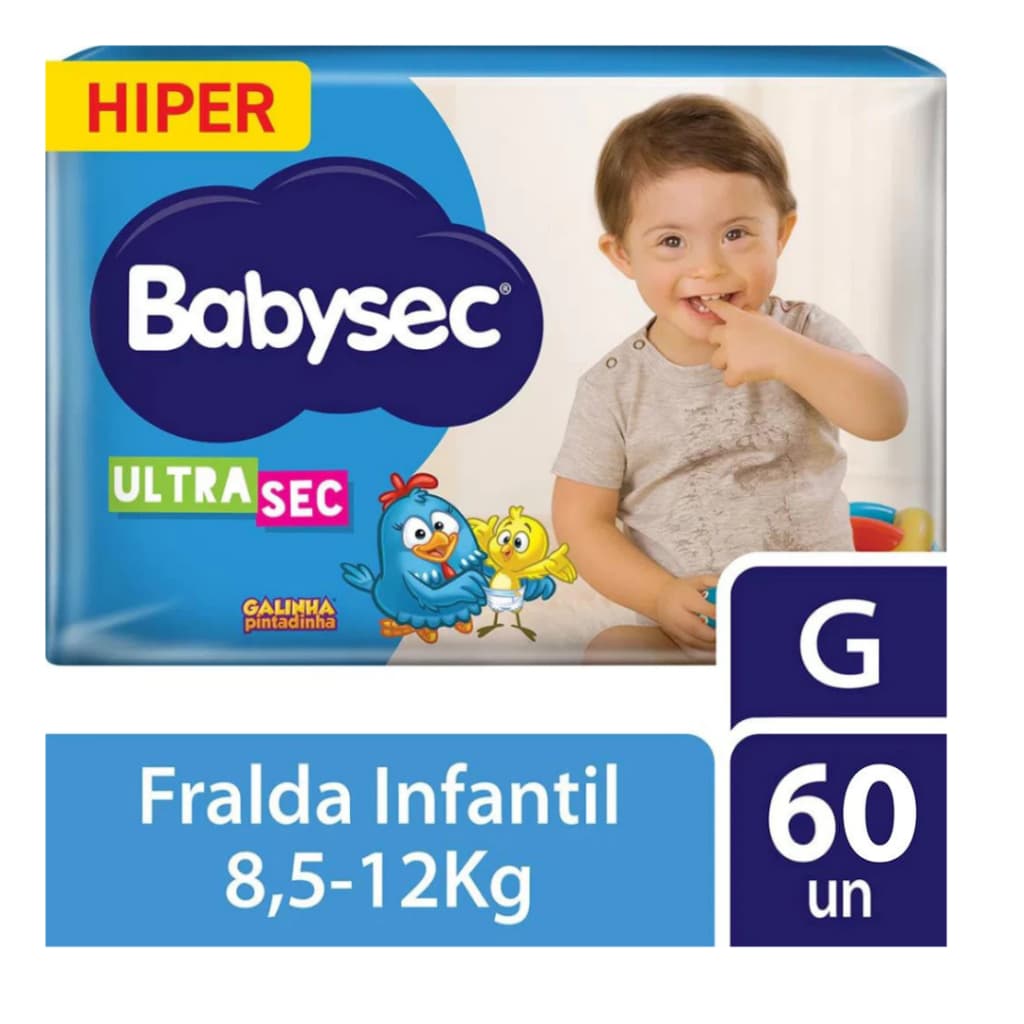 Fralda Babysec Ultrasec Hiper G 60 Unidades
