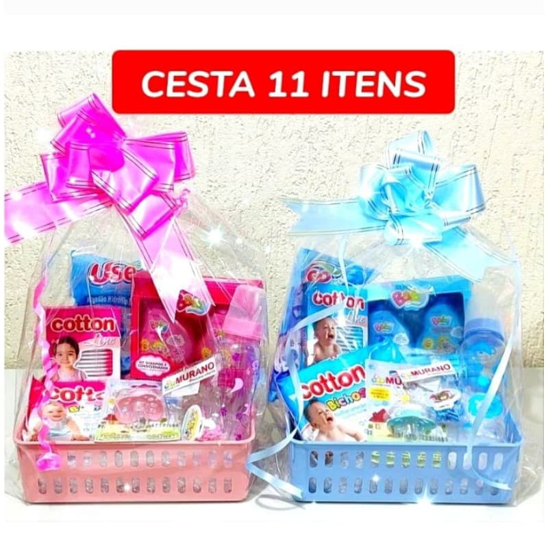 Presente Cha de Bebe Lembrancinha Kit 11 itens Mamadeira Petita 240ml Shampoo Lenço presente bebe  enxoval higiene