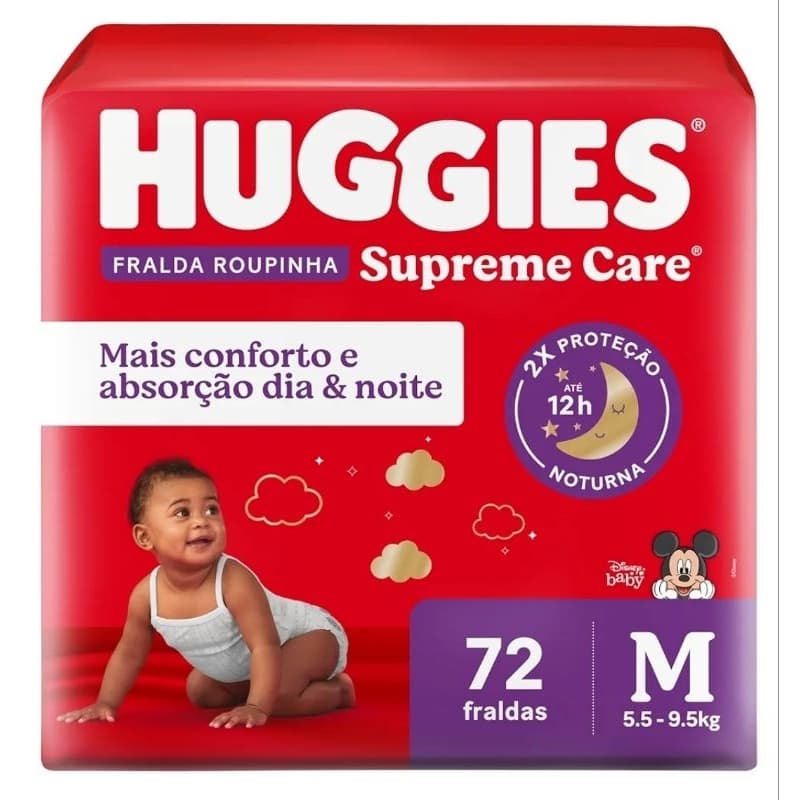 Huggies Fralda Roupinha Supreme Care M 72 Un