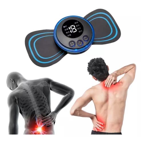 Mini Massageador Portátil Recarregável Estimulador Elétrico Dor Coluna Pescoço Alivio Muscular