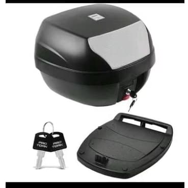 Baú de Moto Pro Tork Preto Universal – Prático, Resistente e Ideal para Sua Moto - Sem Chave