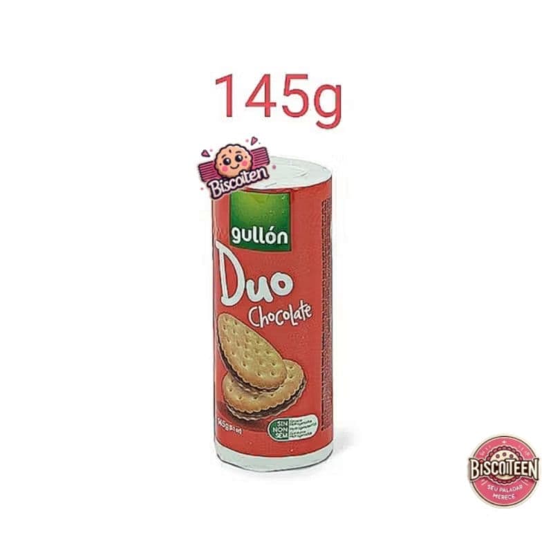 Mini Biscoito GULLON Mega Duo Chocolate 145g - importado da Espanha