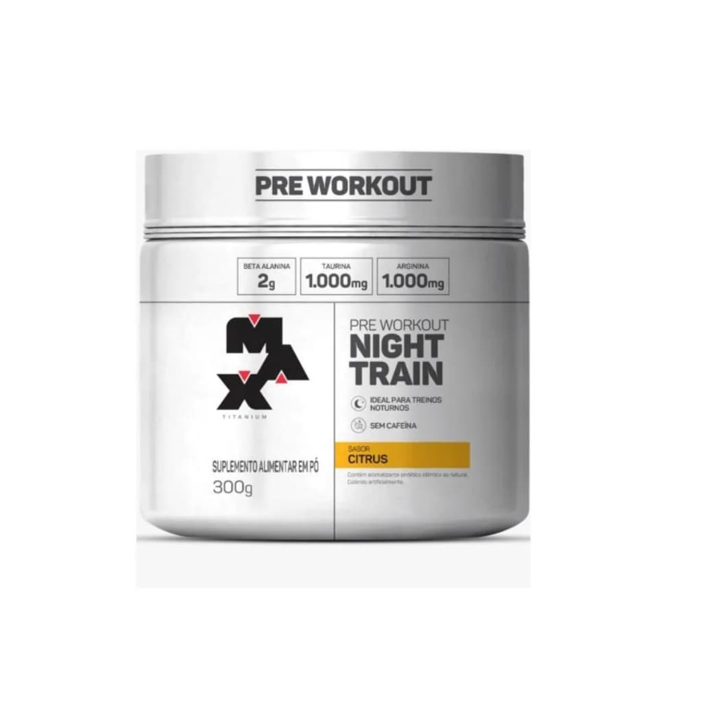 Pré-Treino Max Titanium Night Train Sabor Citrus Com 300g